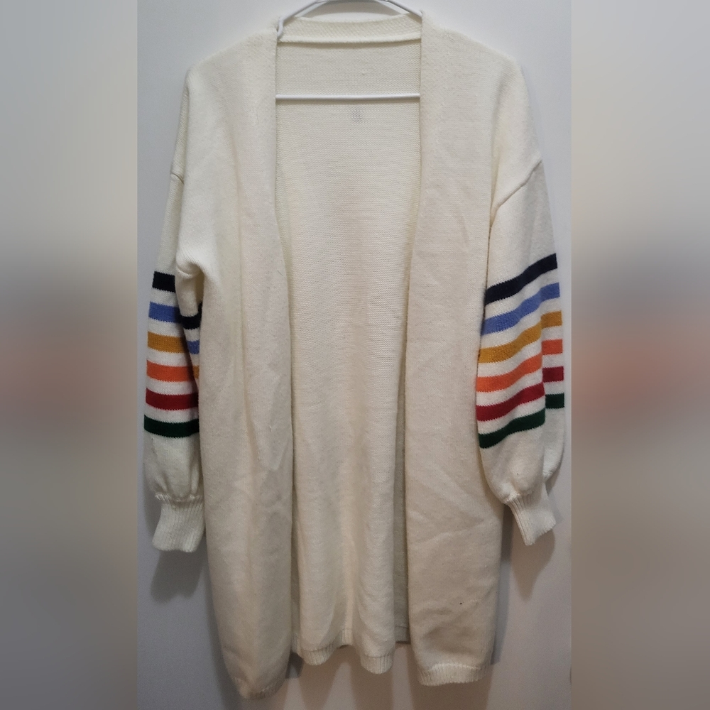 Rainbow sleeves cardigan